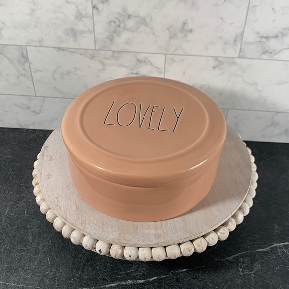 Rae Dunn LOVELY canister with lid - Picture 2 of 5